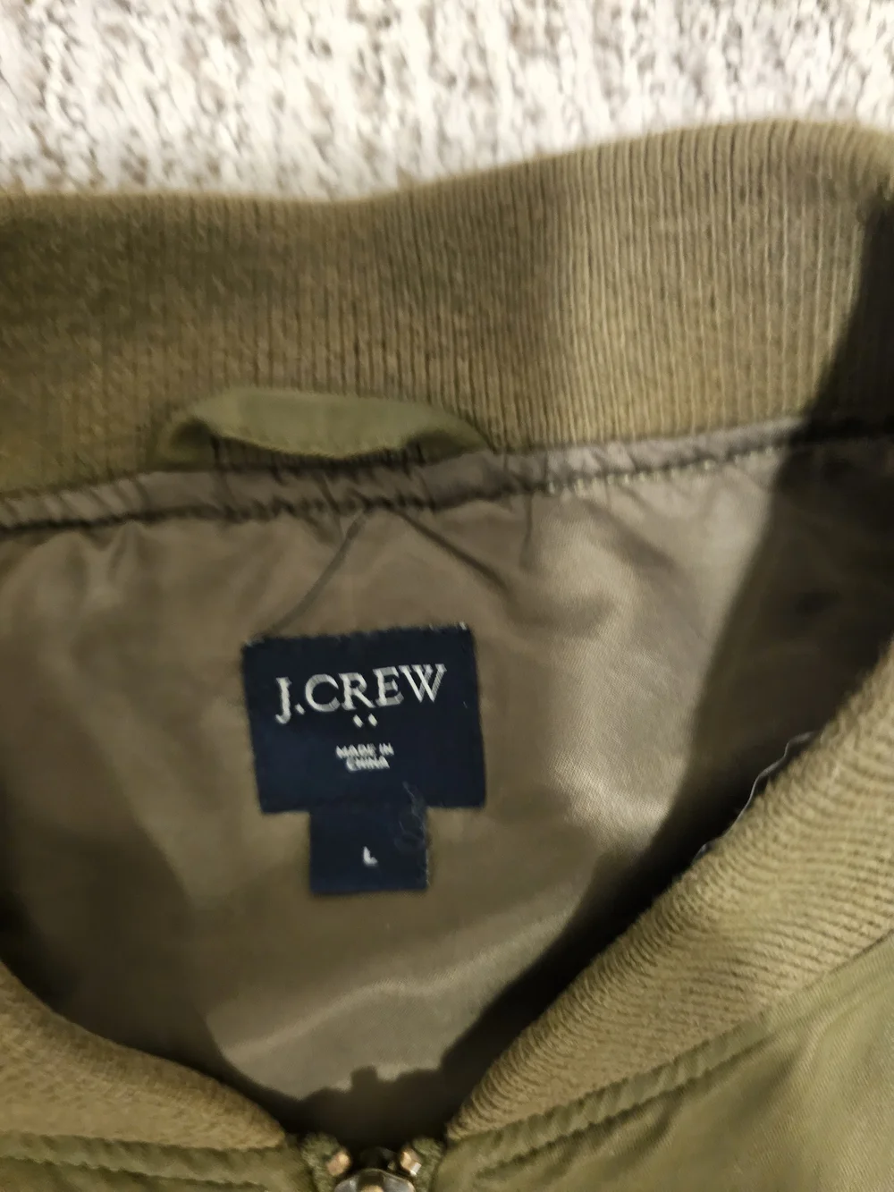 J. Crew Olive Bomber Jacket